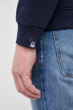 Ανδρικά Χωρίς φερμουάρ United Colors Of Benetton - Βαμβακερή μπλούζα σκούρο μπλε -United Colors of Benetton Εκπτώσεις unnamed file 1017