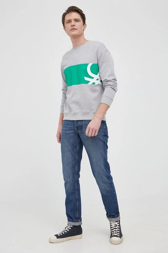 Ανδρικά Χωρίς φερμουάρ United Colors Of Benetton - Μπλούζα γκρί 4 Ανδρικά Χωρίς φερμουάρ United Colors Of Benetton - Μπλούζα γκρί - Image 2