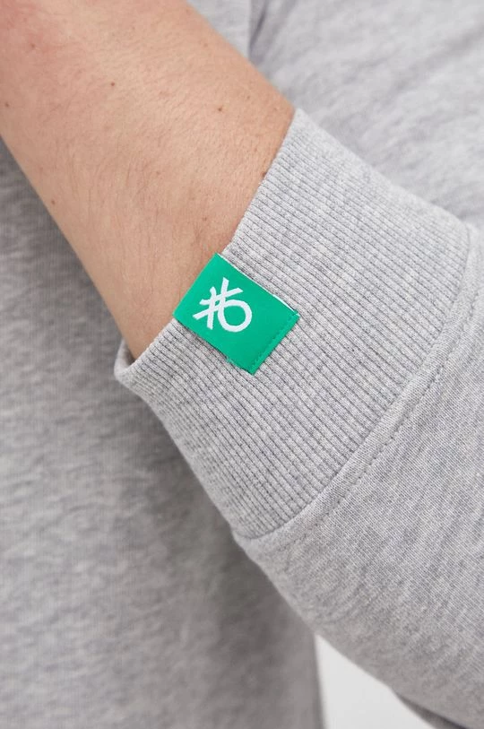 Ανδρικά Χωρίς φερμουάρ United Colors Of Benetton - Βαμβακερή μπλούζα γκρί 7 Ανδρικά Χωρίς φερμουάρ United Colors Of Benetton - Βαμβακερή μπλούζα γκρί - Image 5