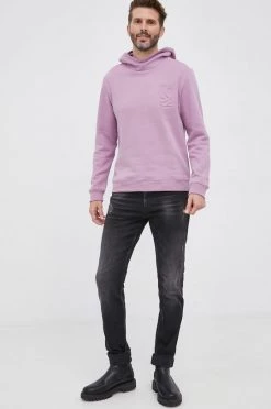 Ανδρικά Χωρίς φερμουάρ Μπλούζα United Colors Of Benetton χρώμα: μοβ -United Colors of Benetton Εκπτώσεις unnamed file 1038