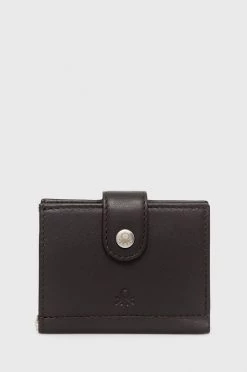 Ανδρικά Πορτοφόλια United Colors Of Benetton - Δερμάτινο πορτοφόλι καφέ