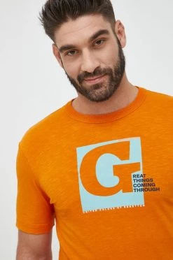 Ανδρικά Μπλουζάκια Βαμβακερό μπλουζάκι United Colors Of Benetton πορτοκαλί -United Colors of Benetton Εκπτώσεις unnamed file 1084
