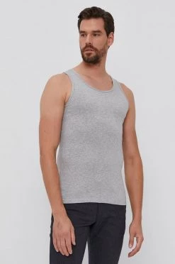 Ανδρικά Αμάνικα Μπλουζάκι United Colors Of Benetton χρώμα: γκρι
