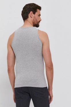 Ανδρικά Αμάνικα Μπλουζάκι United Colors Of Benetton χρώμα: γκρι -United Colors of Benetton Εκπτώσεις unnamed file 114