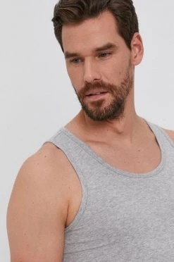 Ανδρικά Αμάνικα Μπλουζάκι United Colors Of Benetton χρώμα: γκρι -United Colors of Benetton Εκπτώσεις unnamed file 115