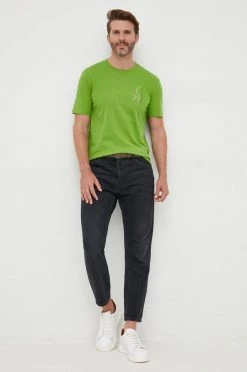 Ανδρικά Μπλουζάκια Βαμβακερό μπλουζάκι United Colors Of Benetton πράσινο