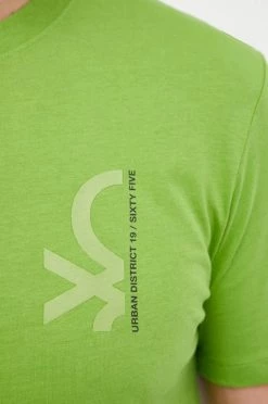 Ανδρικά Μπλουζάκια Βαμβακερό μπλουζάκι United Colors Of Benetton πράσινο -United Colors of Benetton Εκπτώσεις unnamed file 1272