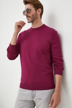 Ανδρικά Χωρίς φερμουάρ Μάλλινο πουλόβερ United Colors Of Benetton χρώμα: μοβ, -United Colors of Benetton Εκπτώσεις unnamed file 1285