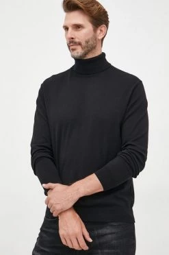 Ανδρικά Χωρίς φερμουάρ Μάλλινο πουλόβερ United Colors Of Benetton χρώμα: μαύρο, -United Colors of Benetton Εκπτώσεις unnamed file 1295