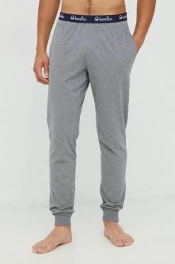 Ανδρικά Πιζάμα Βαμβακερό παντελόνι πιτζάμα United Colors Of Benetton γκρι