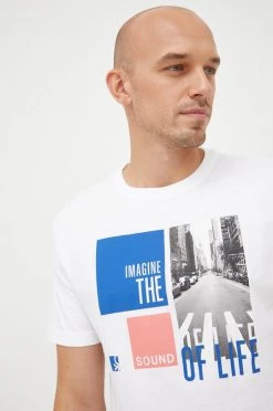 Ανδρικά Μπλουζάκια Βαμβακερό μπλουζάκι United Colors Of Benetton άσπρο -United Colors of Benetton Εκπτώσεις unnamed file 1401