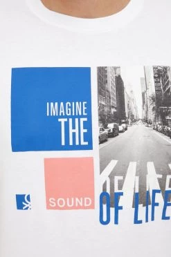 Ανδρικά Μπλουζάκια Βαμβακερό μπλουζάκι United Colors Of Benetton άσπρο -United Colors of Benetton Εκπτώσεις unnamed file 1402