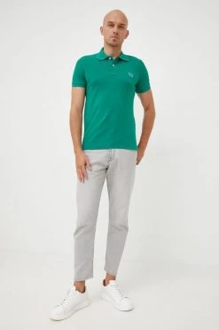 Ανδρικά Πόλο μπλουζάκια Βαμβακερό μπλουζάκι πόλο United Colors Of Benetton πράσινο -United Colors of Benetton Εκπτώσεις unnamed file 1426