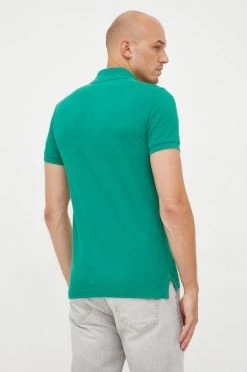 Ανδρικά Πόλο μπλουζάκια Βαμβακερό μπλουζάκι πόλο United Colors Of Benetton πράσινο -United Colors of Benetton Εκπτώσεις unnamed file 1427