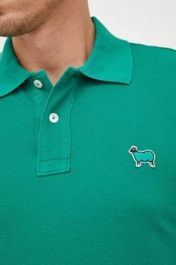 Ανδρικά Πόλο μπλουζάκια Βαμβακερό μπλουζάκι πόλο United Colors Of Benetton πράσινο -United Colors of Benetton Εκπτώσεις unnamed file 1429