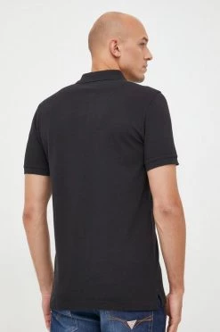 Ανδρικά Πόλο μπλουζάκια Βαμβακερό μπλουζάκι πόλο United Colors Of Benetton μαύρο -United Colors of Benetton Εκπτώσεις unnamed file 1437