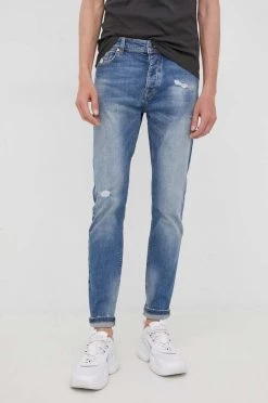 Ανδρικά Slim και Skinny Τζιν παντελονι United Colors Of Benetton ανοιχτό μπλε