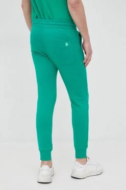 Ανδρικά Παντελόνια φόρμας Βαμβακερό παντελόνι United Colors Of Benetton χρώμα: πράσινο -United Colors of Benetton Εκπτώσεις unnamed file 1501