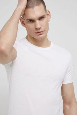 Ανδρικά Πιζάμα United Colors Of Benetton - κοντομάνικο βαμβακερής πιτζάμας λευκό