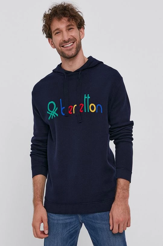 Ανδρικά Χωρίς φερμουάρ United Colors Of Benetton - Πουλόβερ σκούρο μπλε 4 Ανδρικά Χωρίς φερμουάρ United Colors Of Benetton - Πουλόβερ σκούρο μπλε - Image 2