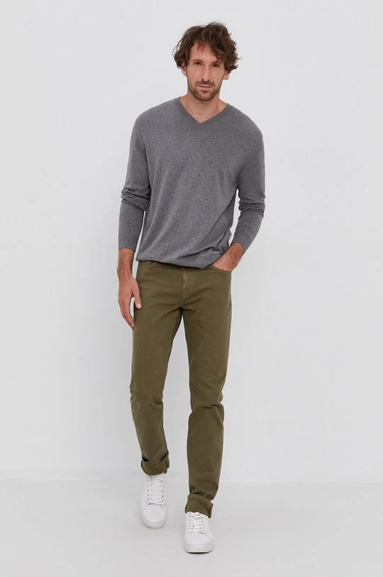 Ανδρικά Χωρίς φερμουάρ Πουλόβερ United Colors Of Benetton χρώμα: γκρι 4 Ανδρικά Χωρίς φερμουάρ Πουλόβερ United Colors Of Benetton χρώμα: γκρι - Image 2