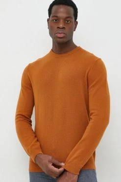 Ανδρικά Χωρίς φερμουάρ Μάλλινο πουλόβερ United Colors Of Benetton χρώμα: πορτοκαλί,