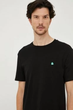 Ανδρικά Μπλουζάκια Βαμβακερό μπλουζάκι United Colors Of Benetton μαύρο -United Colors of Benetton Εκπτώσεις unnamed file 1617