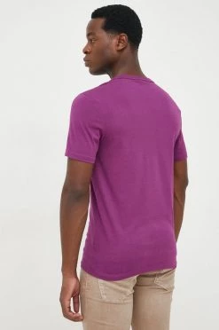 Ανδρικά Μπλουζάκια Βαμβακερό μπλουζάκι United Colors Of Benetton μοβ -United Colors of Benetton Εκπτώσεις unnamed file 1646