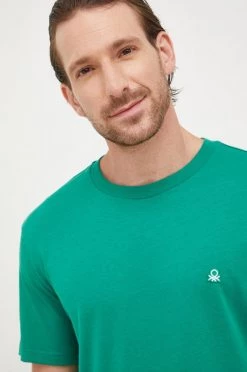 Ανδρικά Μπλουζάκια Βαμβακερό μπλουζάκι United Colors Of Benetton πράσινο