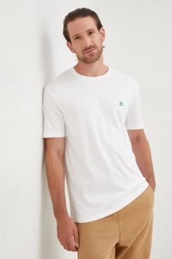 Ανδρικά Μπλουζάκια Βαμβακερό μπλουζάκι United Colors Of Benetton άσπρο