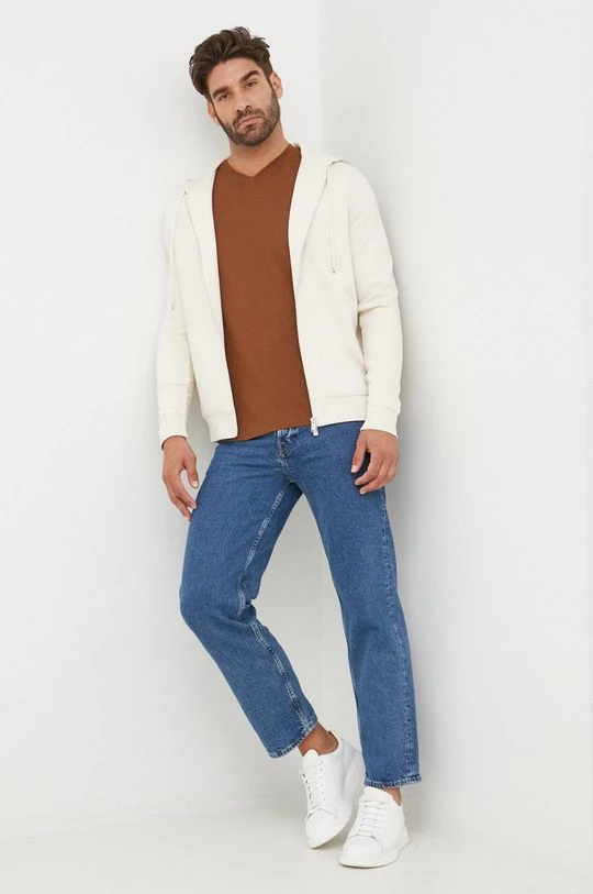 Ανδρικά Μπλουζάκια Βαμβακερό μπλουζάκι United Colors Of Benetton καφέ 4 Ανδρικά Μπλουζάκια Βαμβακερό μπλουζάκι United Colors Of Benetton καφέ - Image 2