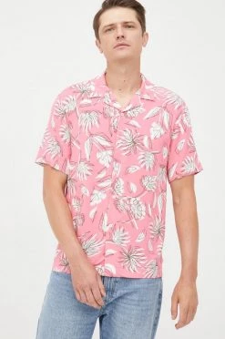 Ανδρικά Πουκάμισα Πουκάμισο United Colors Of Benetton ροζ,