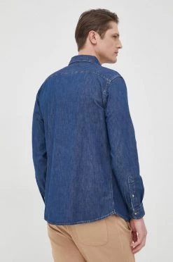 Ανδρικά Πουκάμισα Τζιν πουκάμισο United Colors Of Benetton χρώμα: ναυτικό μπλε, 9 Ανδρικά Πουκάμισα Τζιν πουκάμισο United Colors Of Benetton χρώμα: ναυτικό μπλε, -United Colors of Benetton Εκπτώσεις unnamed file 1756