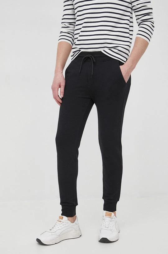 Ανδρικά Παντελόνια φόρμας Βαμβακερό παντελόνι United Colors Of Benetton χρώμα: μαύρο 3 Ανδρικά Παντελόνια φόρμας Βαμβακερό παντελόνι United Colors Of Benetton χρώμα: μαύρο