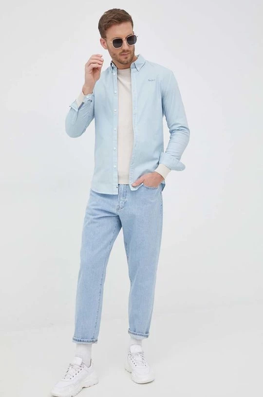 Ανδρικά Χωρίς φερμουάρ Βαμβακερό πουλόβερ United Colors Of Benetton χρώμα: μπεζ, 4 Ανδρικά Χωρίς φερμουάρ Βαμβακερό πουλόβερ United Colors Of Benetton χρώμα: μπεζ, - Image 2