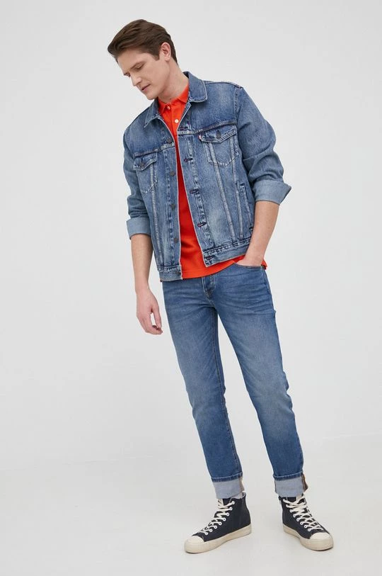 Ανδρικά Πόλο μπλουζάκια United Colors Of Benetton - Βαμβακερό μπλουζάκι πόλο πορτοκαλί 4 Ανδρικά Πόλο μπλουζάκια United Colors Of Benetton - Βαμβακερό μπλουζάκι πόλο πορτοκαλί - Image 2