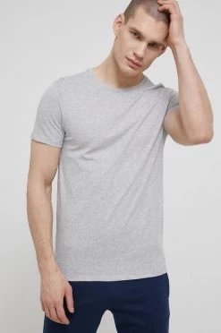 Ανδρικά Πιζάμα United Colors Of Benetton - κοντομάνικο βαμβακερής πιτζάμας γκρί