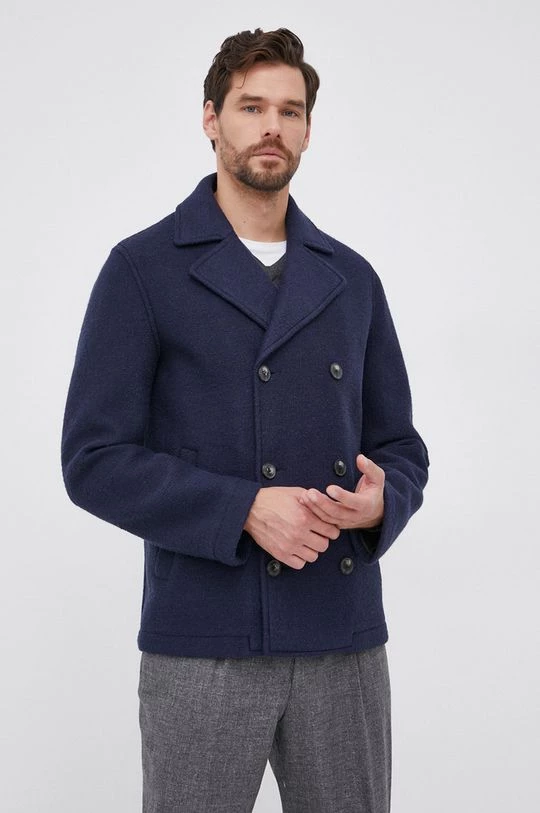 Ανδρικά Παλτά Παλτό United Colors Of Benetton χρώμα: ναυτικό μπλε 3 Ανδρικά Παλτά Παλτό United Colors Of Benetton χρώμα: ναυτικό μπλε