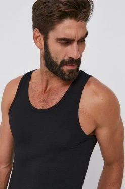 Ανδρικά Αμάνικα Μπλουζάκι United Colors Of Benetton χρώμα: μαύρο -United Colors of Benetton Εκπτώσεις unnamed file 1839