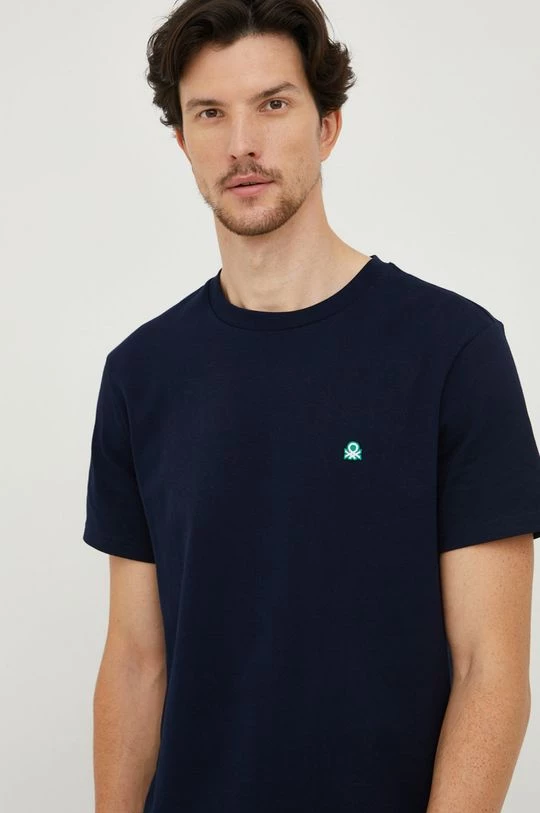 Ανδρικά Μπλουζάκια Βαμβακερό μπλουζάκι United Colors Of Benetton ναυτικό μπλε 3 Ανδρικά Μπλουζάκια Βαμβακερό μπλουζάκι United Colors Of Benetton ναυτικό μπλε