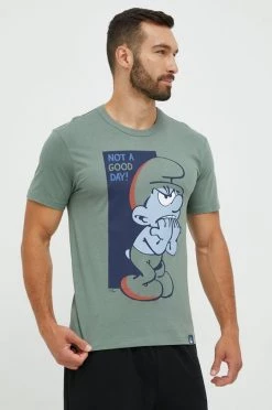 Ανδρικά Πιζάμα Βαμβακερή πιτζάμα μπλουζάκι United Colors Of Benetton πράσινο