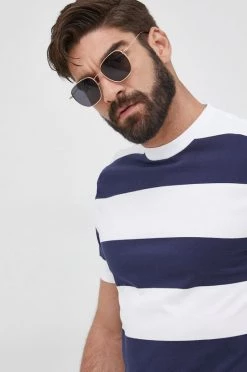 Ανδρικά Μπλουζάκια Βαμβακερό μπλουζάκι United Colors Of Benetton ναυτικό μπλε