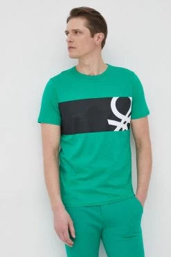 Ανδρικά Μπλουζάκια Βαμβακερό μπλουζάκι United Colors Of Benetton πράσινο -United Colors of Benetton Εκπτώσεις unnamed file 1930