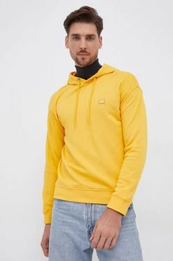 Ανδρικά Χωρίς φερμουάρ Βαμβακερή μπλούζα United Colors Of Benetton χρώμα: πορτοκαλί