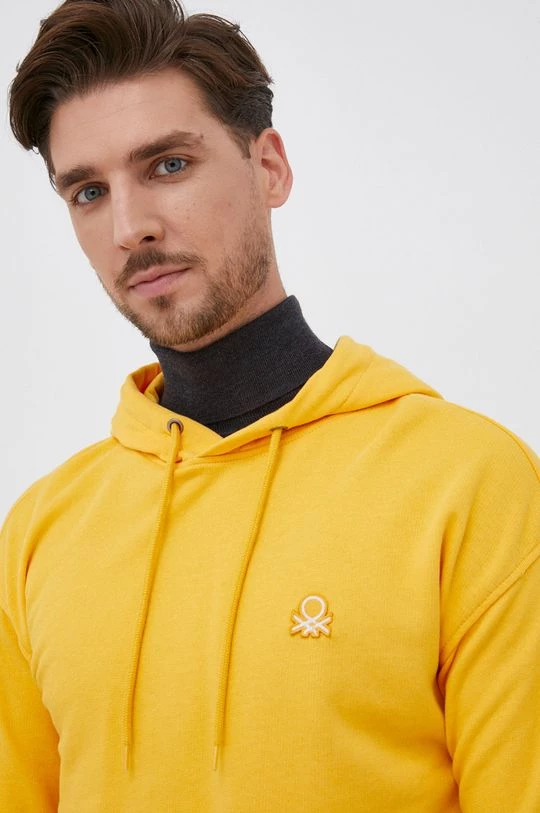 Ανδρικά Χωρίς φερμουάρ Βαμβακερή μπλούζα United Colors Of Benetton χρώμα: πορτοκαλί 6 Ανδρικά Χωρίς φερμουάρ Βαμβακερή μπλούζα United Colors Of Benetton χρώμα: πορτοκαλί - Image 4