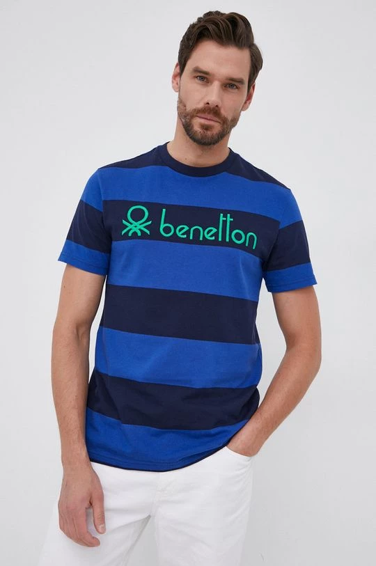 Ανδρικά Μπλουζάκια Βαμβακερό μπλουζάκι United Colors Of Benetton ναυτικό μπλε 6 Ανδρικά Μπλουζάκια Βαμβακερό μπλουζάκι United Colors Of Benetton ναυτικό μπλε - Image 4