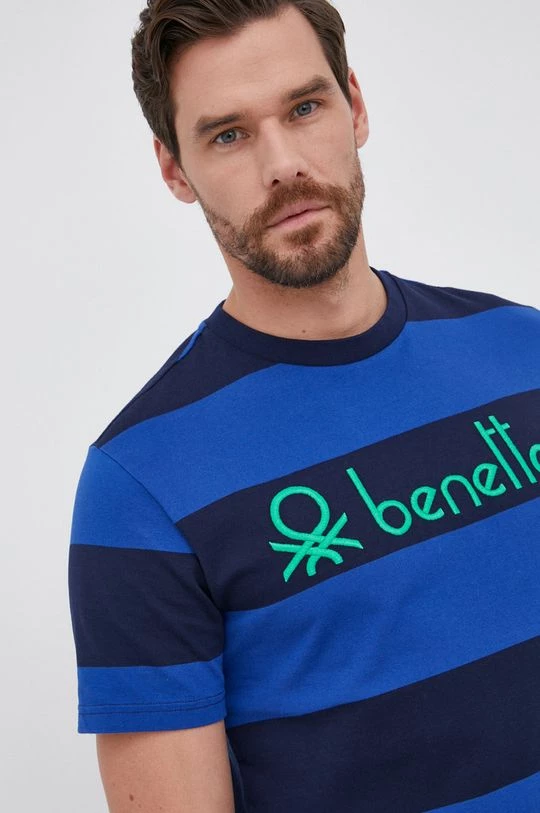 Ανδρικά Μπλουζάκια Βαμβακερό μπλουζάκι United Colors Of Benetton ναυτικό μπλε 7 Ανδρικά Μπλουζάκια Βαμβακερό μπλουζάκι United Colors Of Benetton ναυτικό μπλε - Image 5