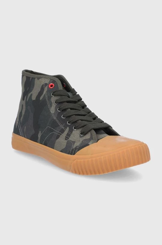 Ανδρικά Ψηλά Πάνινα παπούτσια United Colors Of Benetton χρώμα: πράσινο 4 Ανδρικά Ψηλά Πάνινα παπούτσια United Colors Of Benetton χρώμα: πράσινο - Image 2