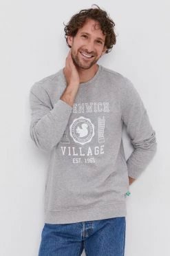 Ανδρικά Χωρίς φερμουάρ Βαμβακερή μπλούζα United Colors Of Benetton χρώμα: γκρι