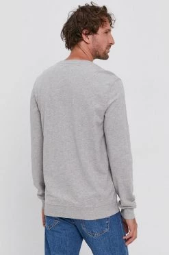 Ανδρικά Χωρίς φερμουάρ Βαμβακερή μπλούζα United Colors Of Benetton χρώμα: γκρι -United Colors of Benetton Εκπτώσεις unnamed file 2033